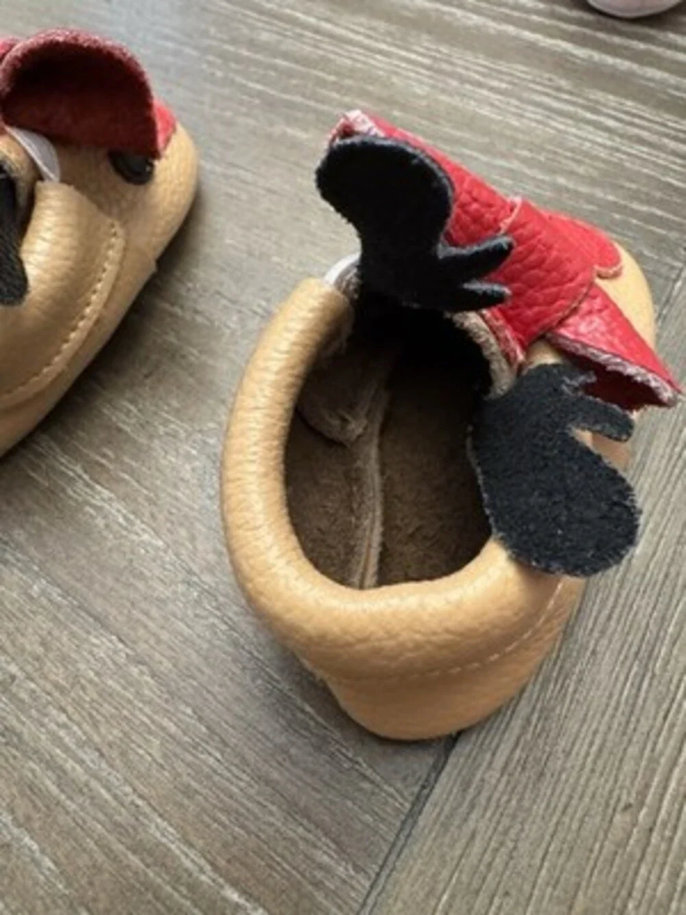 Baby Toddler Christmas Reindeer Slip-On Shoes Leather